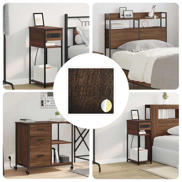 vidaXL Copertura Vite Adesiva 12 pcs Rovere Marrone &Oslash; 20 x 0,5 mm