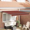 vidaXL Tenda Retrattile Rosso e Nero 350 x 250 cm Tessuto e Alluminio