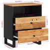 vidaXL Comodino 50x33x62 cm Legno Massello Acacia e Legno Multistrato