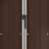 vidaXL Capanno da Giardino Marrone 116x45x175 cm in Acciaio Zincato