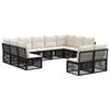 vidaXL Set Divano da Giardino 11 pz 11-Posti Nero polyrattan