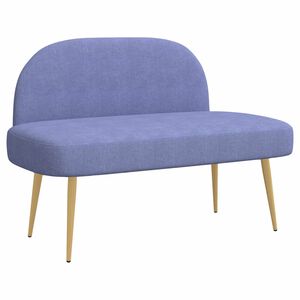 vidaXL Panchina imbottita con schienale Blu Jeans 110 x 60 x 76 cm