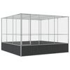 vidaXL Voliera Argento 311x307x212 cm in Acciaio