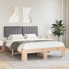 vidaXL Letto con Testiera Rivestita Grigio chiaro 150 x 200 cm