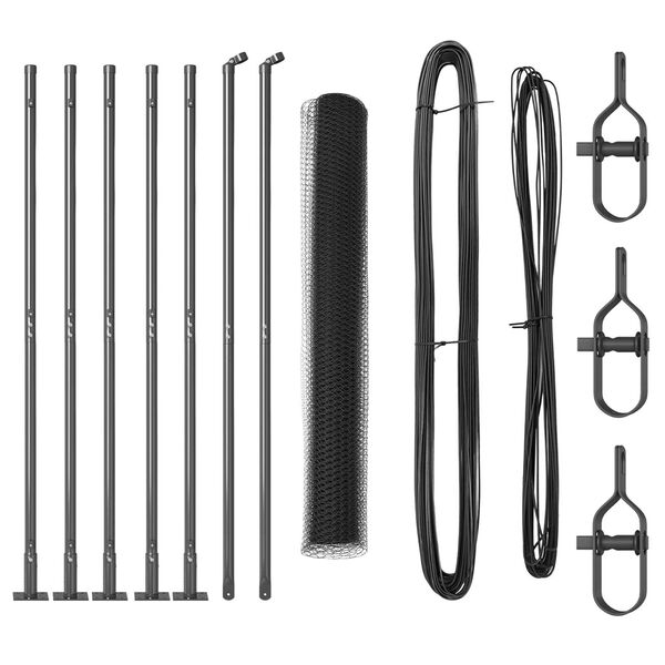 vidaXL Palo della recinzione Grigio 10 x 0,8 m (maglia 13 mm)