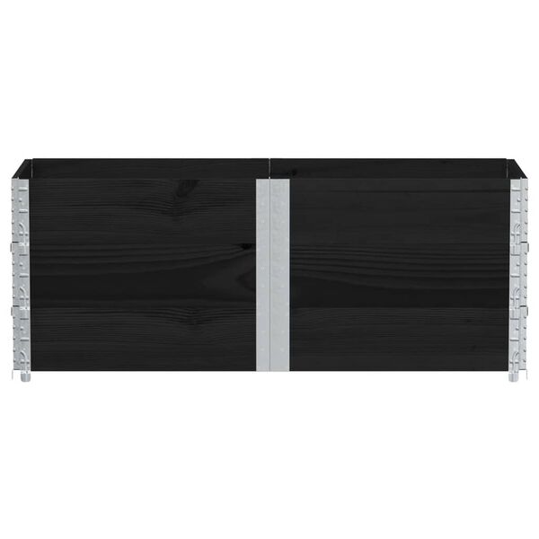 vidaXL Fioriera da Giardino Nera 150x50 cm in Legno Massello di Pino