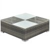 vidaXL Set Divani da Giardino 5 pz con Cuscini in Polyrattan Grigio