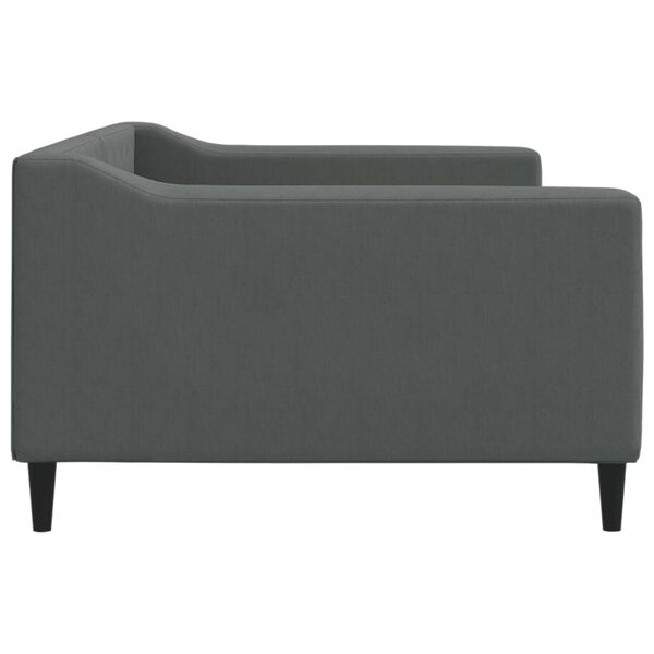 vidaXL Letto da Giorno Grigio Scuro 100x200 cm in Tessuto