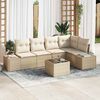 vidaXL Set Divano da Giardino 6 pcs Beige e Crema polyrattan