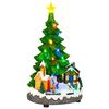 vidaXL Albero di Natale musicale SALO 16 x 15 x 27,5 cm Resina Verde