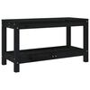 vidaXL Panca da Giardino Nera 82,5x35x45 cm in Legno Massello di Pino