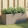 vidaXL Fioriera da Giardino con 2 Vasi Grigia 72x30x32 cm Polyrattan
