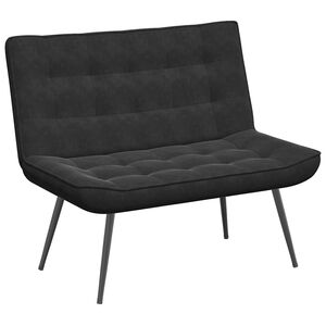 vidaXL Panca Nera 110x74x84 cm in Velluto