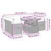 vidaXL Set Divani da Giardino 7pz con Cuscini Grigio Polyrattan Acacia
