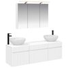 vidaXL Set di Armadi da Bagno 4 pz Bianco Legno ingegnerizzato