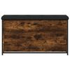 vidaXL Panca Portascarpe Cassetto Ribaltabile Rovere Fumo 102x32x56cm