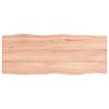 vidaXL Piano Tavolo Marrone Chiaro 100x40x(2-4) cm Rovere Non Trattato