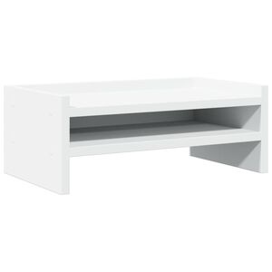 vidaXL Supporto per Monitor Bianco 42x24x16 cm in Legno Multistrato