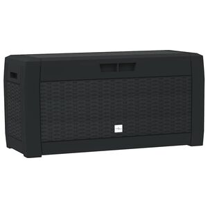 vidaXL Baule da Giardino Antracite 119x48x60 cm in Polipropilene