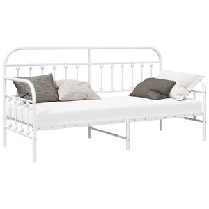 vidaXL Struttura per letto di giorno Bianco 80 x 200 cm