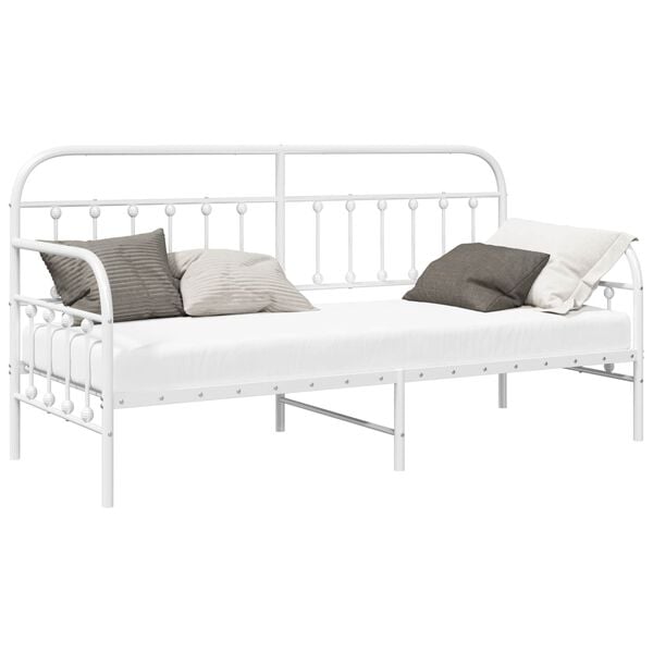 vidaXL Struttura per letto di giorno Bianco 80 x 200 cm
