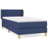 vidaXL Giroletto a Molle con Materasso Blu 80x200 cm inTessuto