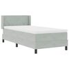 vidaXL Letto a molle con materasso Grigio chiaro 200 x 90 cm Velluto