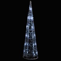 vidaXL Piramide Decorativa Cono Luce LED Acrilico Bianco Freddo 60cm