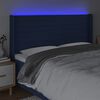 vidaXL Testiera a LED Blu 163x16x118/128 cm in Tessuto