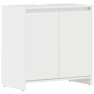 vidaXL Mobile da Bagno Bianco Lucido 60x33x61 cm in Legno Multistrato