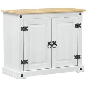 vidaXL Armadio sottolavello Bianco 73 x 33 x 60 cm Pino massello