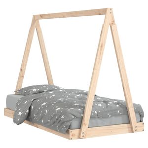 vidaXL Giroletto per Bambini 80x160 cm in Legno Massello di Pino