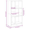 vidaXL Libreria Rovere Sonoma 57x28,5x107,5 cm in Legno Multistrato