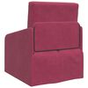 vidaXL Divano letto Rosso Vino 65 x 80 x 83 cm Velluto