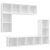 vidaXL Set di Mobili Porta TV 4 pz Bianco in Legno Multistrato