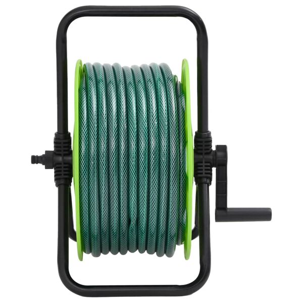 vidaXL Avvolgitubo Verde Autoportante con Tubo 50 m PVC
