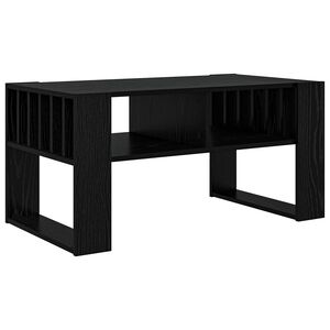 vidaXL Tavolino da salotto Rovere Nero 92 x 49,5 x 45 cm