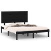 vidaXL Giroletto Nero in Legno Massello di Pino 140x190 cm