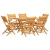 vidaXL Set da Pranzo da Giardino 7 pz in Legno Massello di Teak