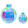 vidaXL Pallina di Natale a LED prismatica iridescente 2 pz Multicolore