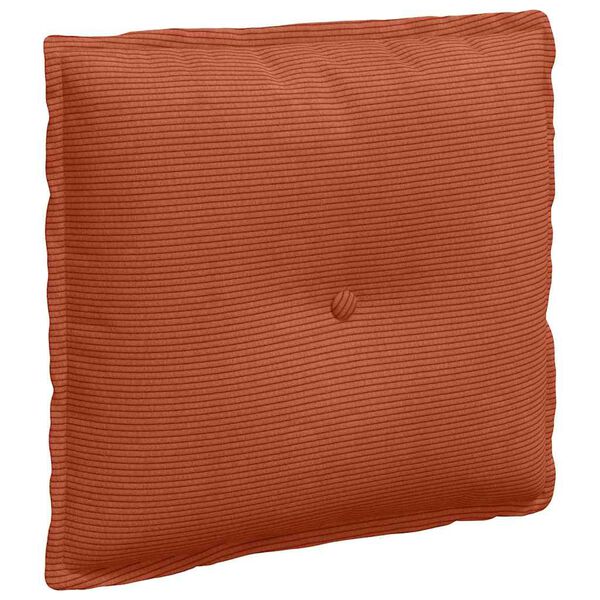 vidaXL Cuscino per Schiena Rosso Arancio 50 x 45 cm Tessuto in Cords