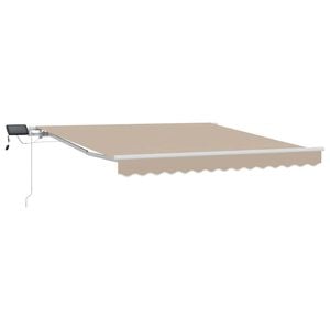 vidaXL Tenda Retrattile Beige 300 x 250 cm Tessuto e acciaio