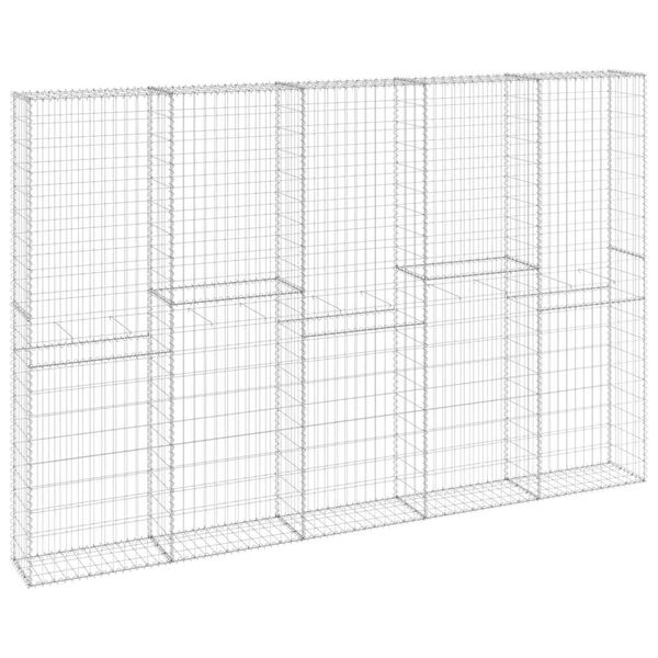 vidaXL Gabbione in Acciaio Zincato Coperto 300x30x200 cm