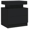 vidaXL Comodino Nero 45x35x52 cm in Legno Multistrato