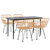 vidaXL Set da Pranzo da Giardino 5 pz in Polyrattan