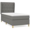 vidaXL Giroletto a Molle con Materasso Grigio Scuro 90x200 cm Tessuto