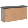 vidaXL Panca Porta Scarpe Grigio Sonoma 102x32x50 cm Legno Multistrato