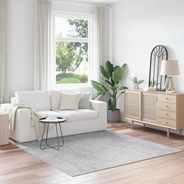 vidaXL Tappeto Shaggy Antiscivolo Grigio 200 x 200 cm PP