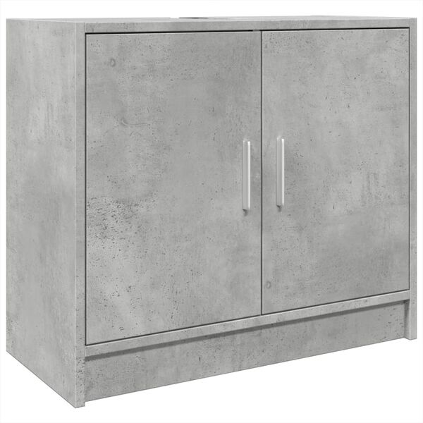vidaXL Mobile Lavabo Grigio Cemento 63x29x55 cm in Legno Multistrato