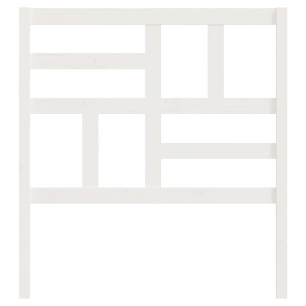 vidaXL Testiera per Letto Bianca 81x4x104 cm in Legno Massello di Pino